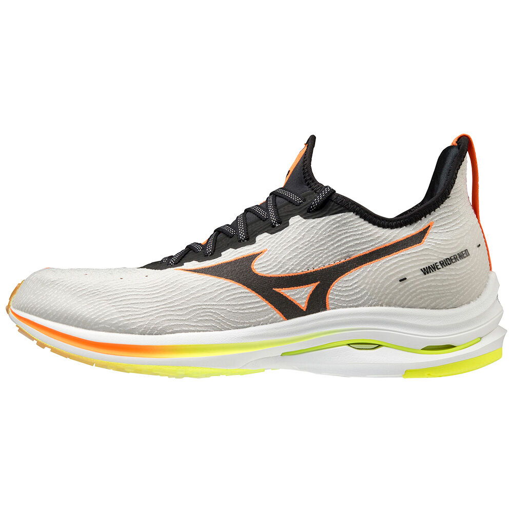 Panske Bezecke Topanky Mizuno Wave Rider Neo Biele/Čierne/Oranžové Vypredaj PWSY75903